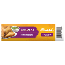 Load image into Gallery viewer, Potato &amp; Pea Samosas with Cilantro Chutney - Family Size
